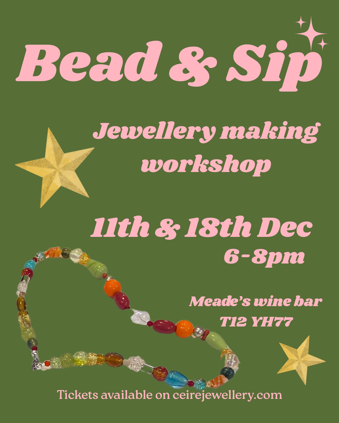 Meades wine bar 11th & 18th of December